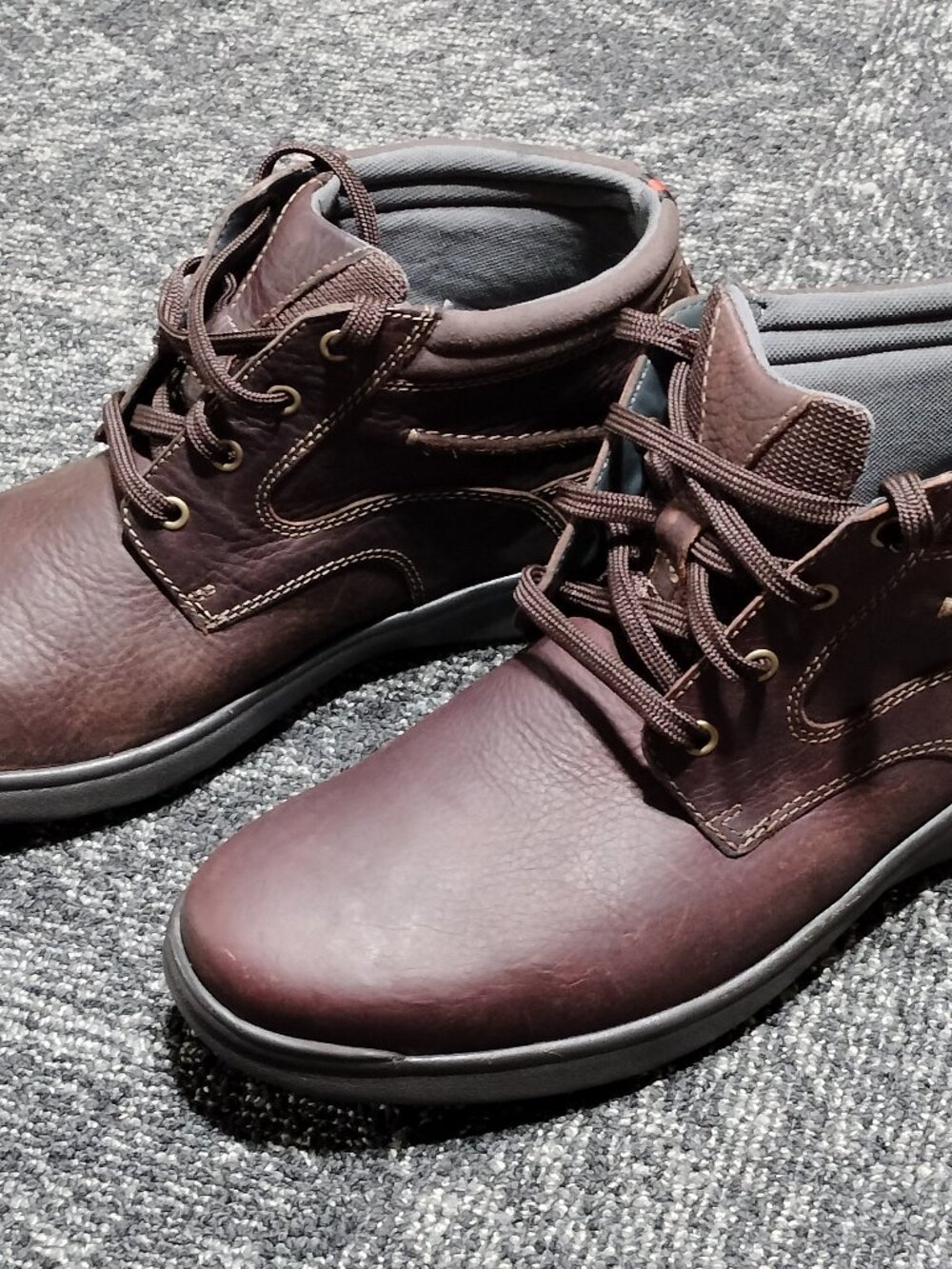 Clark’s Cotrell Rise Brown Oily Leather Lace Up Chukka Boots Size 12 M Men's NEW